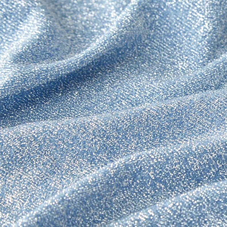 Žerzejová látka s třpytkami Glamour – světle modra,  image number 2