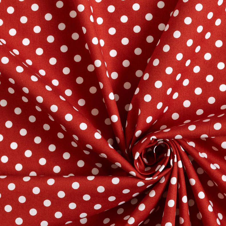 Bavlněný popelín Polka Dots – terracotta/bílá, image number 3