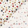 Bavlněná látka Popelín malé vánoční motivy – světle béžová/zlatá,  thumbnail number 4