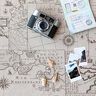 Dekorační látka Polopanama Námořní mapa – přírodni,  thumbnail number 6