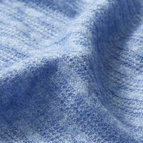 Pletená textilie vzor copový Melange – světle džínová modrá, 