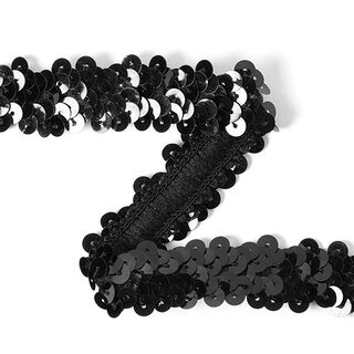 Elastický pajetkový prýmek (20mm) 12 – černá, 