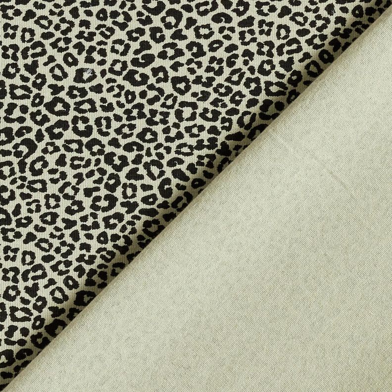 Bavlněný žerzej mini leopardí potisk – šedobéžová/černá,  image number 4