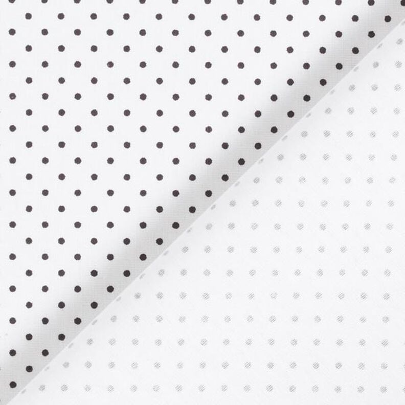 Bavlněný popelín Malé puntíky – bílá/černá,  image number 6