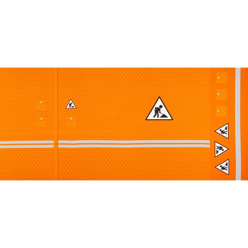 Francouzské froté Panel Staňte se jednou stavebním dělníkem | Stoff&Liebe – světle oranžová/stříbrně,  image number 5