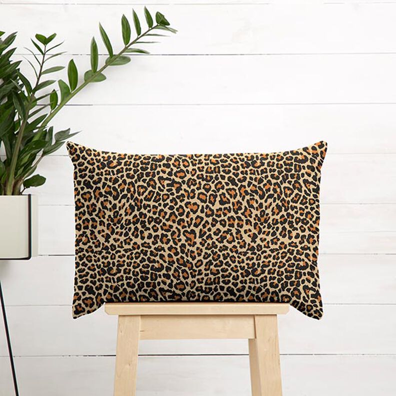 Dekorační látka Bavlněný satén Leopardí vzor – hnědá,  image number 5