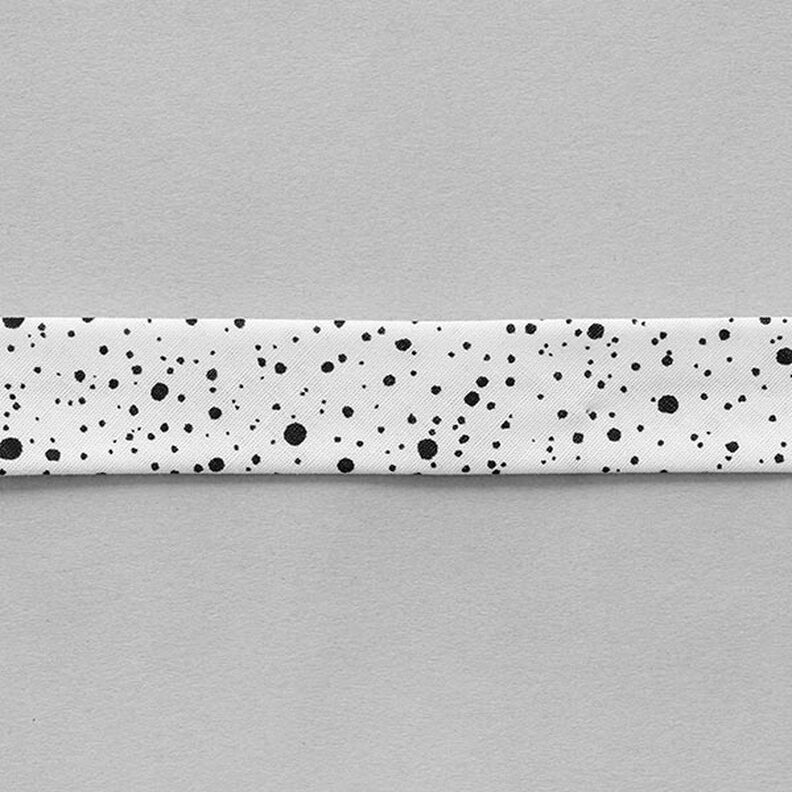 Šikmý proužek Skvrny [ 20 mm ] – bílá/černá,  image number 2