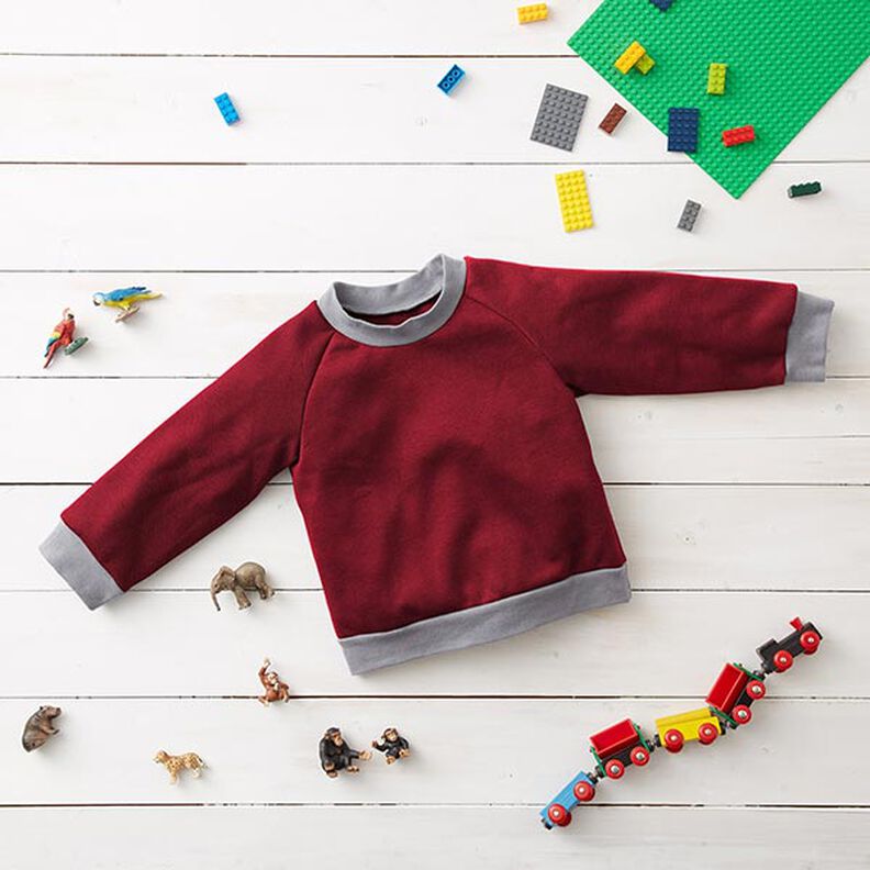 Alpenfleece Hebká teplákovina Jednobarevné provedení – karmínově červená,  image number 9