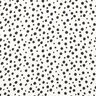 Viskózová látka nepravidelné puntíky – bílá/černá,  thumbnail number 1