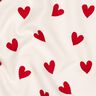 Bavlněný flanel Srdíčka | Poppy Fabrics – slonová kost/karmínově červená,  thumbnail number 2