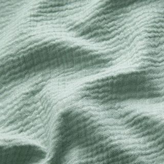 Mušelín / dvojitá mačkaná tkanina Jemné třpytivé puntíky| by Poppy – rákosove zelená, 