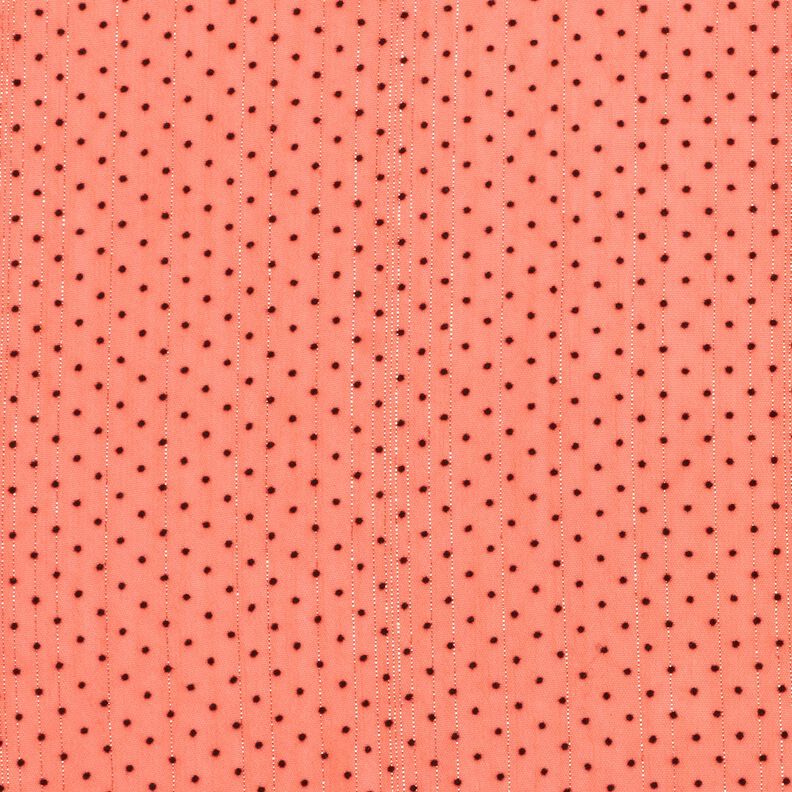 Třpitivý šifon proužky a tečky – oranžová,  image number 1