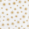 Tyl se třpitivými hvězdičkami – bílá/zlatá,  thumbnail number 1