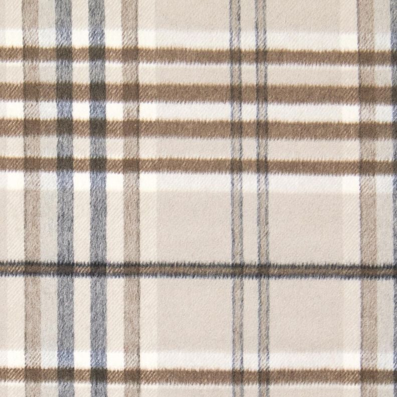 Látka na kabáty Vlněná směs Zdrsněné kostky – taupe (šedohnědá)/mocca,  image number 2