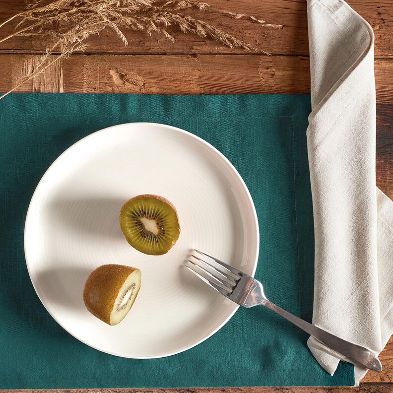 Lněná látka Ramie mix medium – jedlově zelená,  image number 7