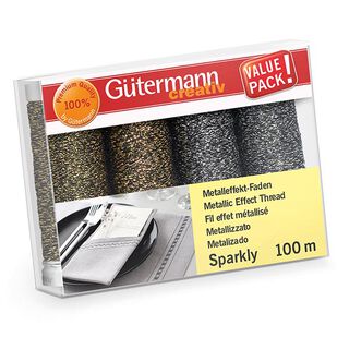 Sada šicích nití Sparkly [4 cívky na 100 m] | Guterman, 