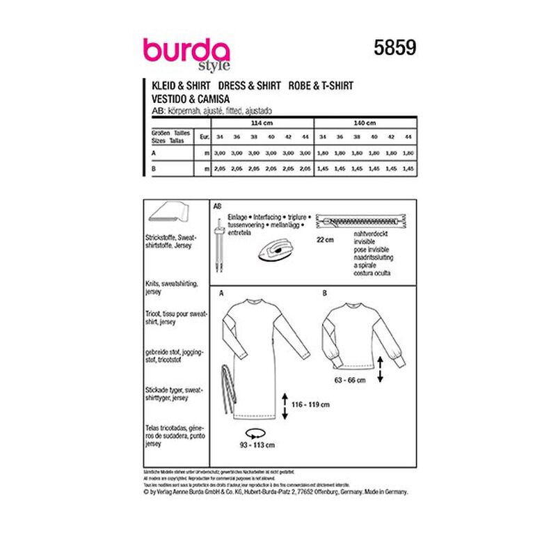 šaty / tričko | Burda 5859 | 34-44,  image number 9