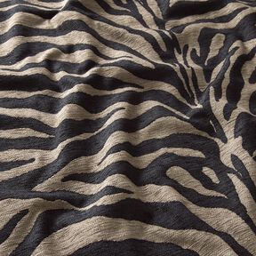 Čalounická látka Žakár Zebra – khaki/černá, 