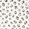 Mušelín / dvojitá mačkaná tkanina Velký leopardí vzor – slonová kost/tmavě šedá,  thumbnail number 1