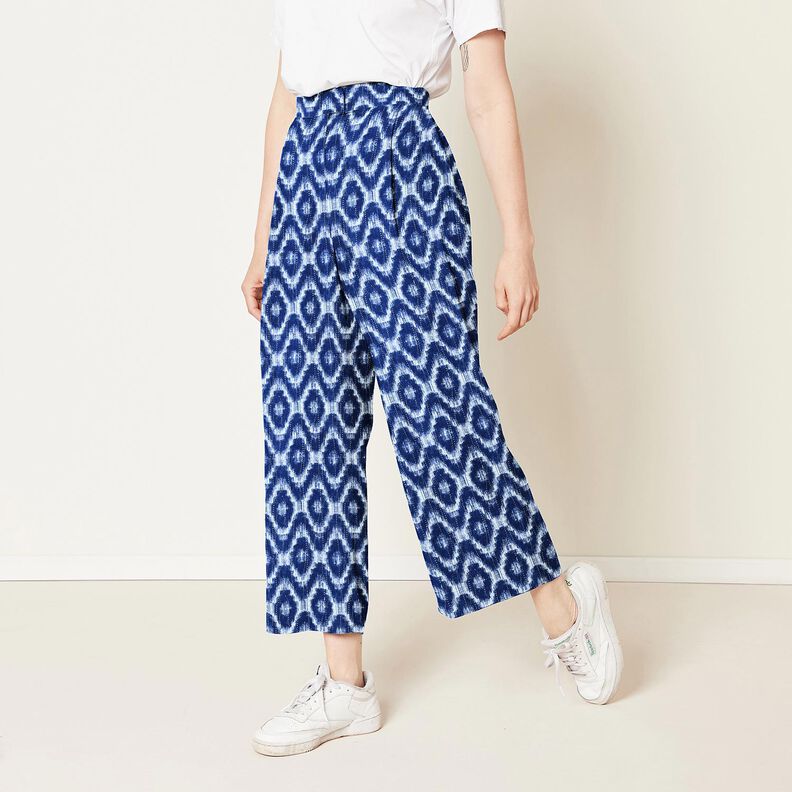 Bavlněn&yacute; popel&iacute;n Diamanty a třpytiv&eacute; kapky &ndash; indigov&aacute;/b&iacute;l&aacute;,  image number 5