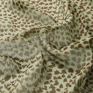 Krepový šifon s lurexovými vlákny a leopardím vzorem – rákosove zelená, 