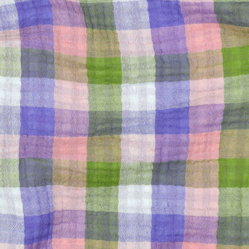 Mušelín / dvojitá mačkaná tkanina Kostka Doubleface (oboustranná látka) | Poppy Fabrics –, image number 2