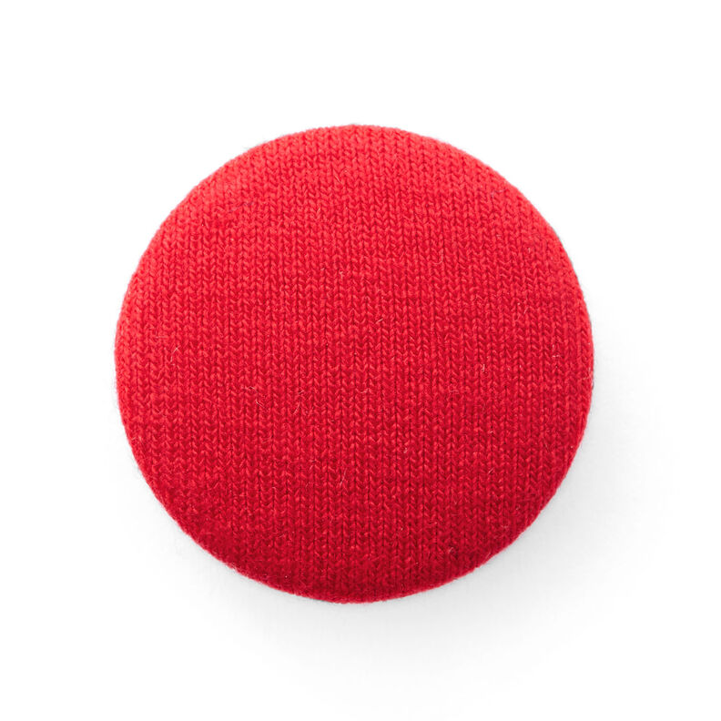 Potažený knoflík, Viskózový žerzej Medium – chili,  image number 1