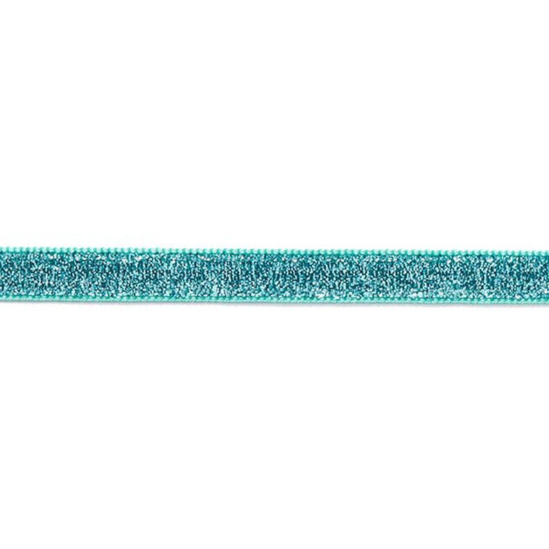 Sametová stužka Metalický [10 mm] – modrá aqua,  image number 2