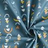 Bavlněná látka Kreton Abstraktní  tvary – modrošedá,  thumbnail number 3