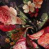 Dekorační látka Gobelín kytice květin – černá/terracotta,  thumbnail number 3