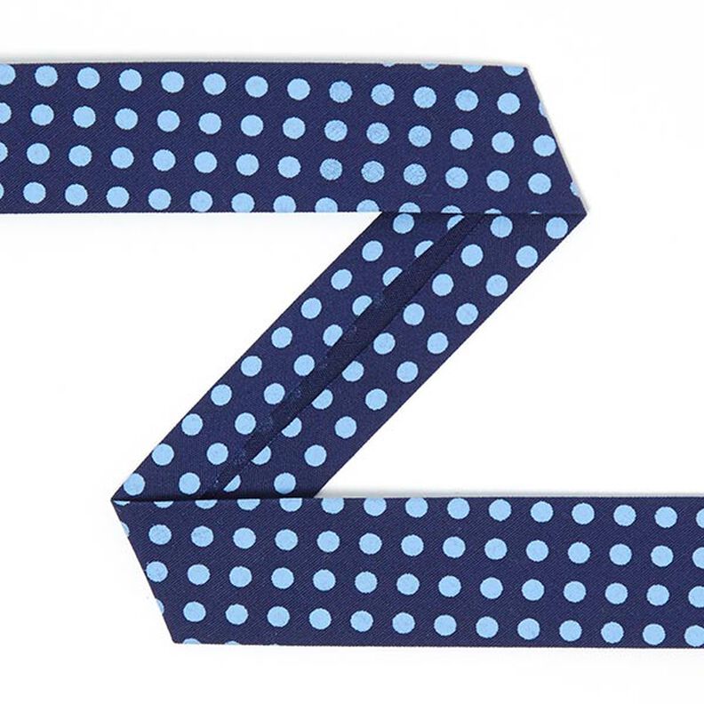 Šikmý proužek Puntíky (20 mm) 3 – navy, image number 1