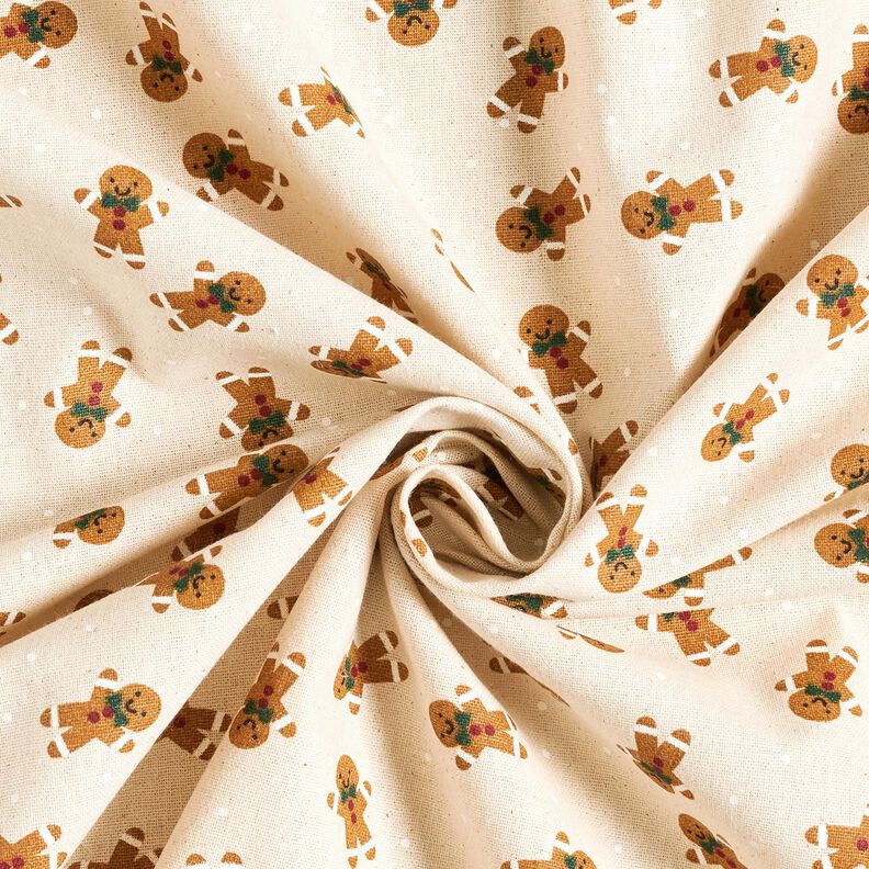 Dekorační látka Plátno Perníčkový panáček – přírodni/karamelová,  image number 3