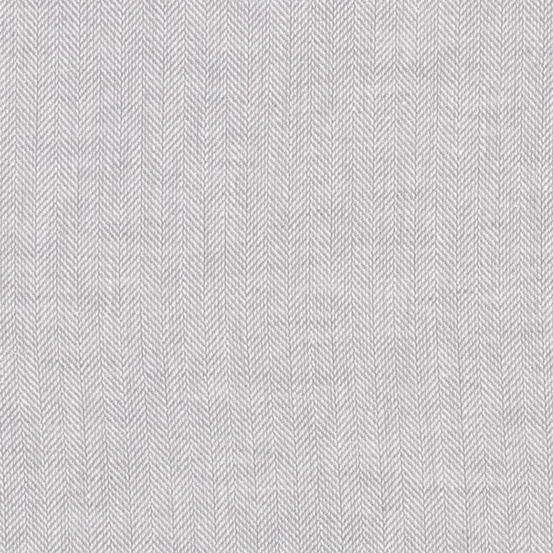 Směs lnu a bavlny se vzorem rybí kost – světle šedá,  image number 1