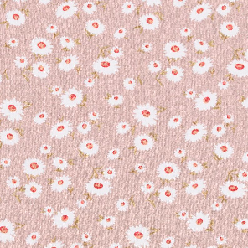 Viskózová tkanina jemné květy – světle starorůžová,  image number 1