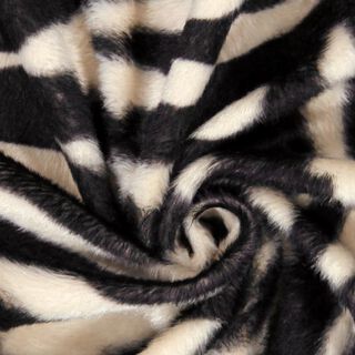 Imitace zvířecí kůže zebra – kremová/černá, 