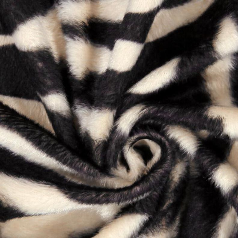 Imitace zvířecí kůže zebra – kremová/černá,  image number 2