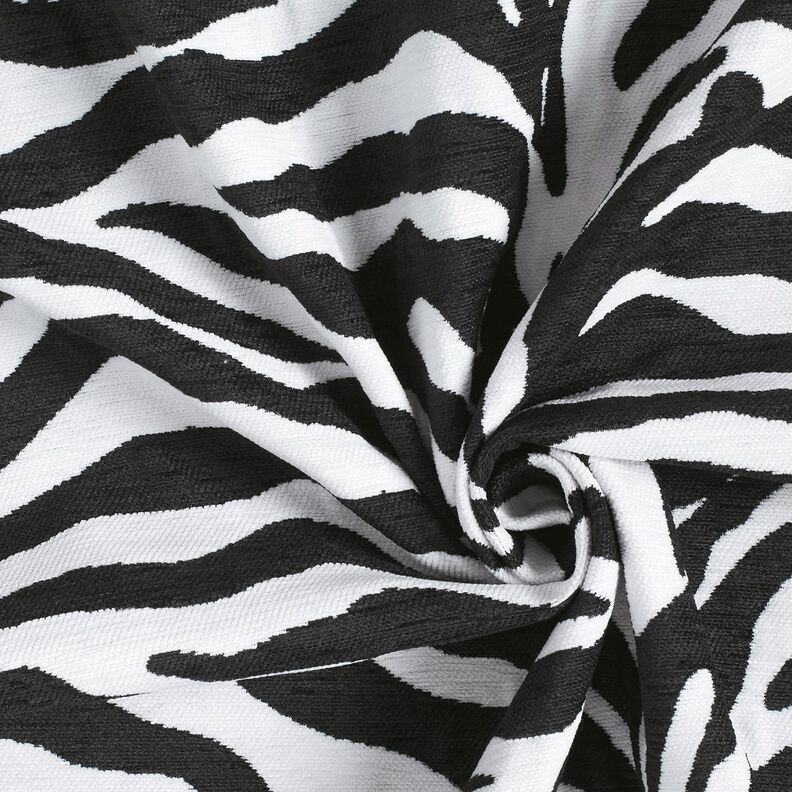Čalounická látka Žakár Zebra – bílá/černá, image number 3