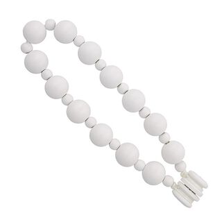 Magnetická úchytka z dřevěných kuliček [51cm] – bílá, 