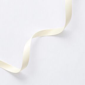 Saténová stuha [9 mm] – vlněná bílá, 