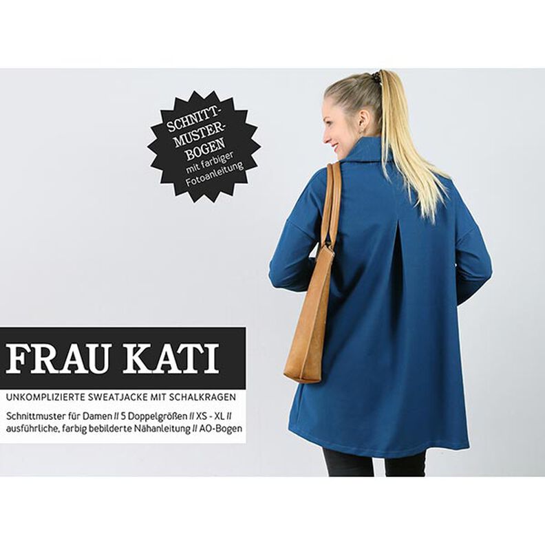 FRAU KATI Mikina se šálovým límcem a sklady | Studio Schnittreif | XS-XXL,  image number 1