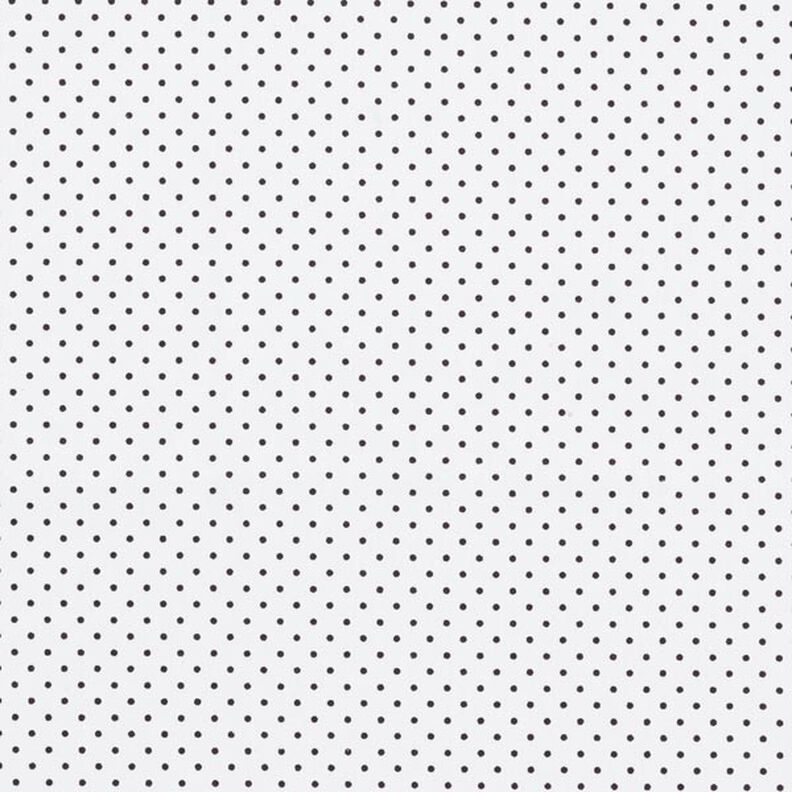 Bavlněný popelín Malé puntíky – bílá/černá,  image number 1