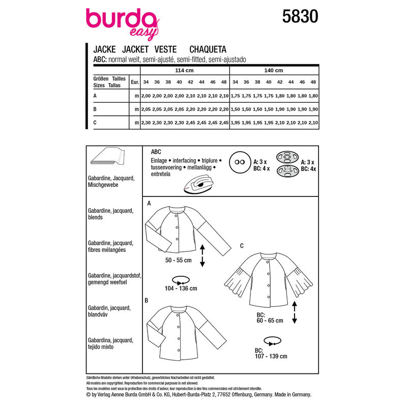 Bunda | Burda 5830 | 34-48,  image number 12