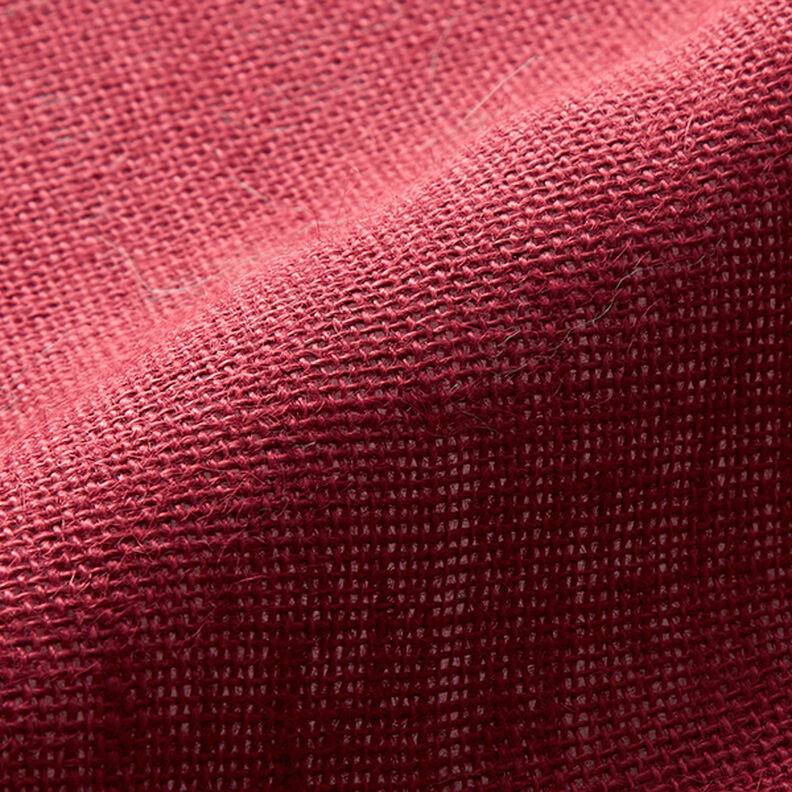 Dekorační látka Juta Jednobarevné provedení 150 cm – tmavě červená,  image number 3
