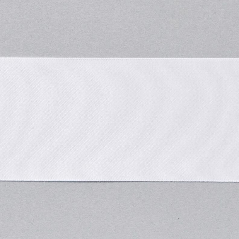 Saténová stuha [50 mm] – bílá,  image number 1