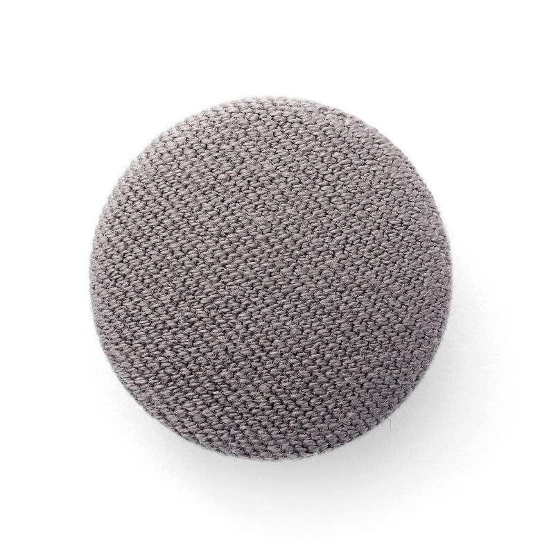 Potažený knoflík, Bi-Stretch Gabardén – šedá,  image number 1