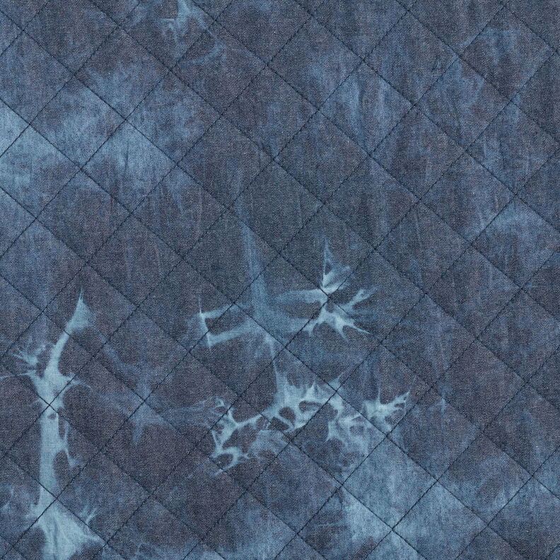 Prošívaná látka chambray batikovaná – džínově modrá,  image number 6