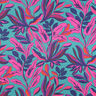 Bavlněný satén Lush Leaves | Nerida Hansen – tyrkysová/purpurová,  thumbnail number 1