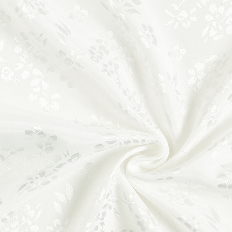 Saténová podšívka květiny – bílá,  image number 3