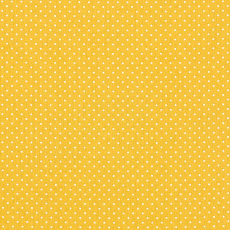 Bavlněný popelín Malé puntíky – hořčicove žlutá/bílá,  image number 1
