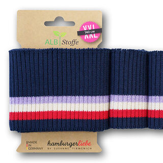 Náplety CUFF ME RIPPED [140 cm | 8 cm] | Albstoffe – namornicka modr/světle fialova, 